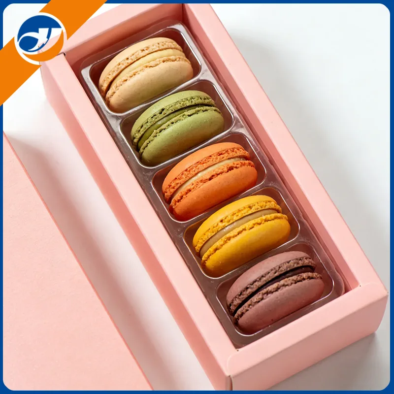 Τυπωμένα κουτιά συσκευασίας Macaron με διαχωριστικό και παράθυρο